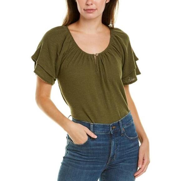 NWT Madewell Texture and Thread Tiered Sleeve Top XXS - Picture 1 of 5